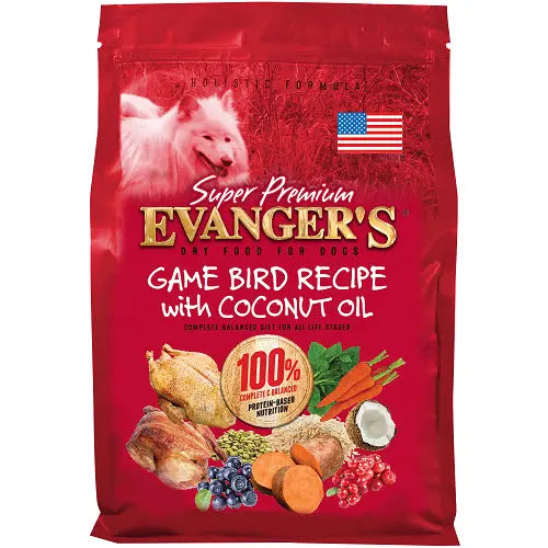 Evanger's Super Premium Game Bird Recipe with Coconut Oil Dry Dog Food Evanger's