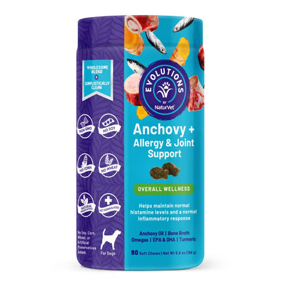 Evolutions by NaturVet Anchovy+ Allergy & Joint Support Soft Chews 90 ct Evolutions by NaturVet