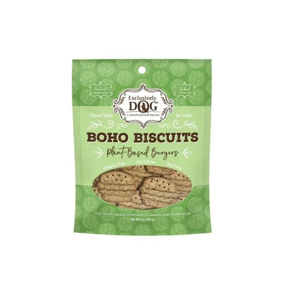 Exclusively Pet Dog Boho Biscuits Plant-Based Burgers Dog Treat 2.3 oz, 10 pk Exclusively Pet CPD