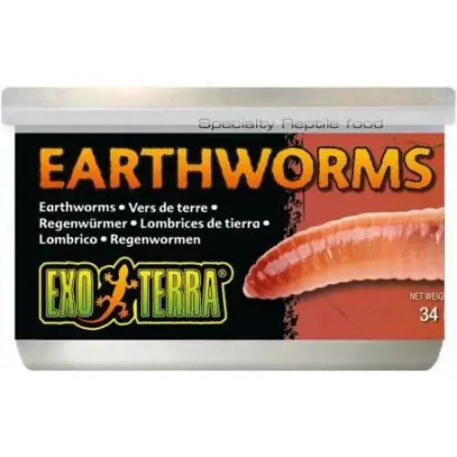 Exo Terra Canned Earthworms Specialty Reptile Food Exo-Terra