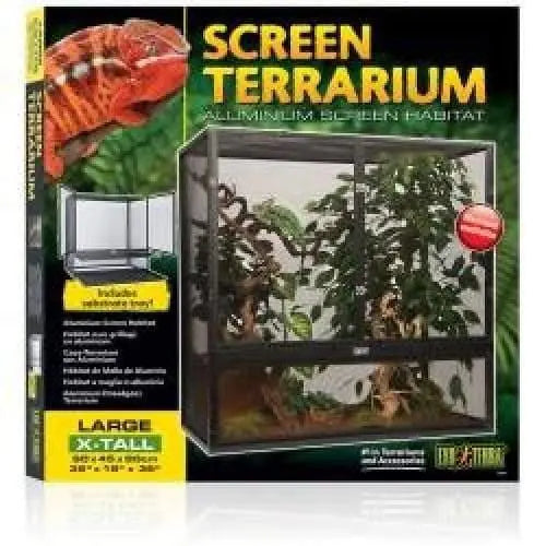 Exo-Terra Screen Terrarium X-Tall Reptiles Cages & Enclosures Exo Terra