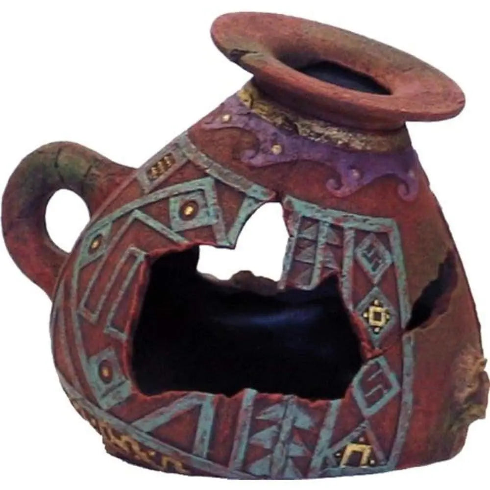 Exotic Environments Incan Vase Aquarium Ornament, Small Blue Ribbon Pet