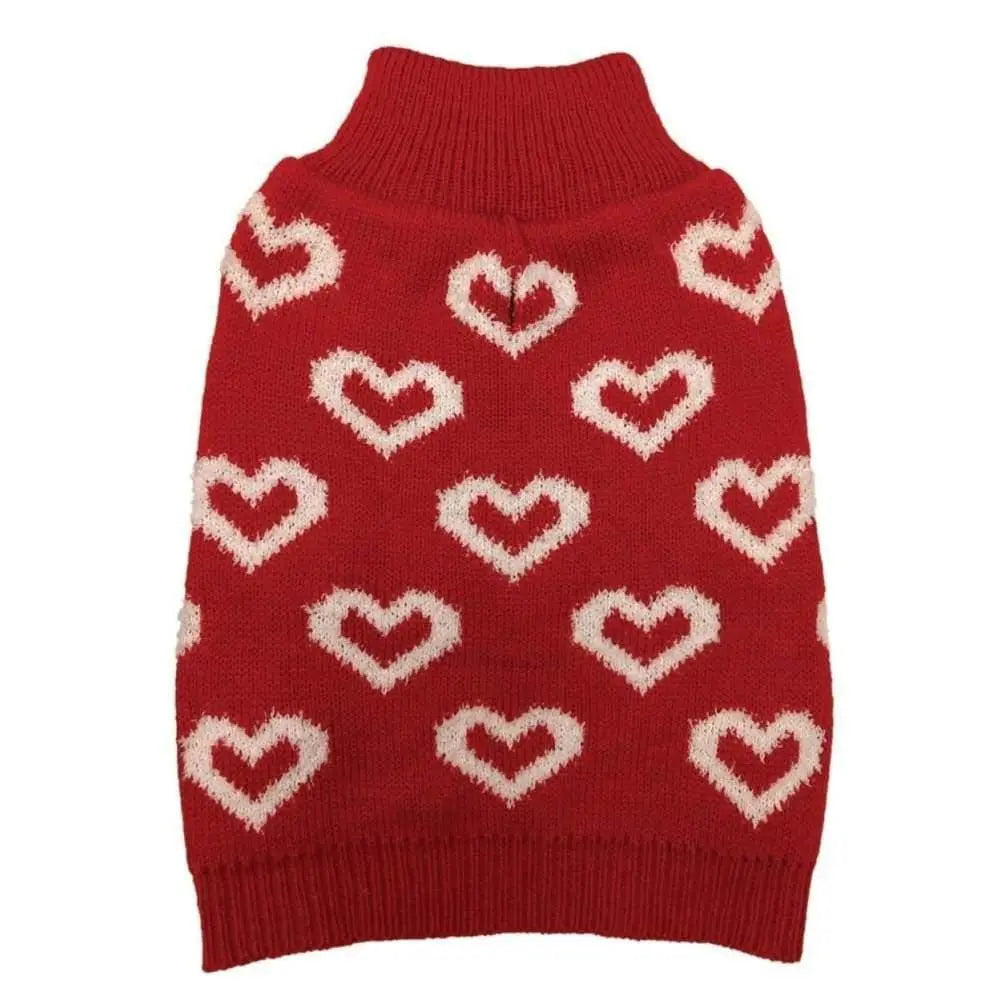Fashion Pet Allover Hearts Dog Sweater Red 1ea/Extra-Large Fashion Pet CPD