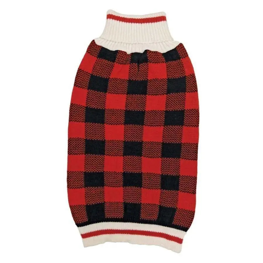 Fashion Pet Plaid Dog Sweater Black, Red 1ea/Extra-Large Fashion Pet CPD