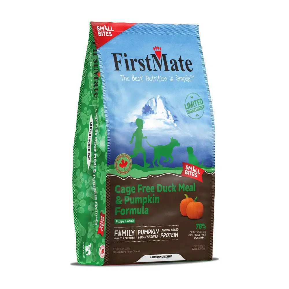FirstMate Grain Free Limited Ingredient Duck Meal and Pumpkin Formula Small Bites Dog food FirstMate?