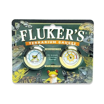 Fluker's Terrarium Gauges Thermometer and Hygrometer Combo Beige Fluker's CPD
