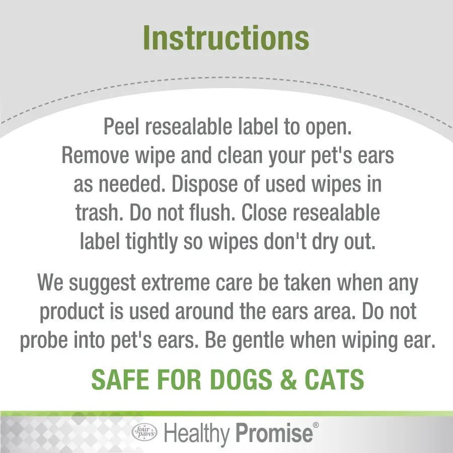Four Paws Healthy Promise Pet Ear Wipes 35 ct Four Paws