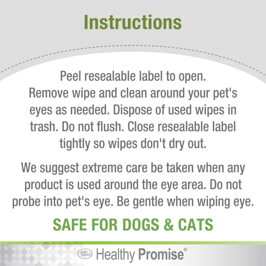 Four Paws Healthy Promise Pet Eye Wipes 35 ct Four Paws