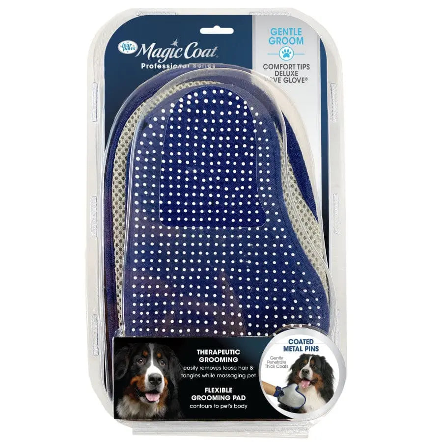 Four Paws Magic Coat Professional Series Comfort Tips Deluxe Dog Grooming Glove Four Paws