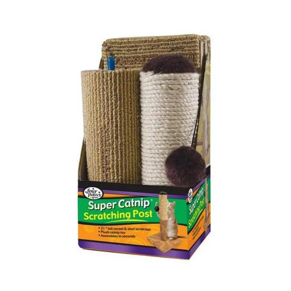 Four Paws® Super Catnip® Carpet & Sisal Scratching Post for Cat 21 Inch Four Paws®