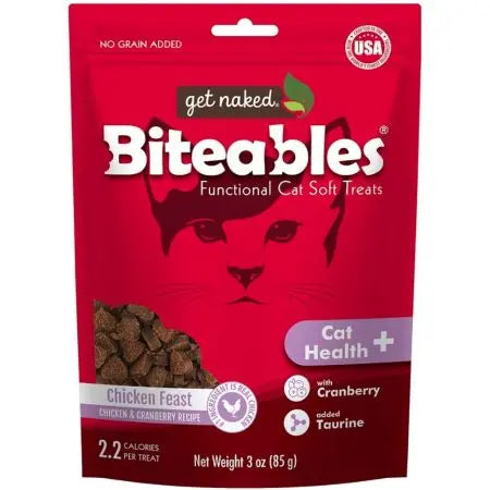 Get Naked Cat Health Biteables Soft Cat Treats Chicken Feast Flavor Get Naked