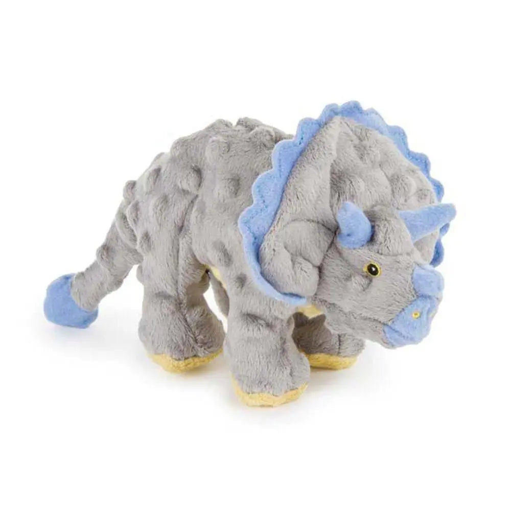 GoDog® Frills the Triceratops Dino Dog Toys Small Gray GoDog®