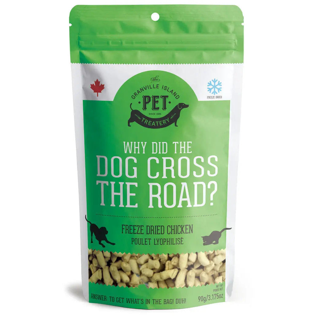 Granville Why Did the Dog Cross the Road? Freeze Dried Chicken Dog Treat Granville
