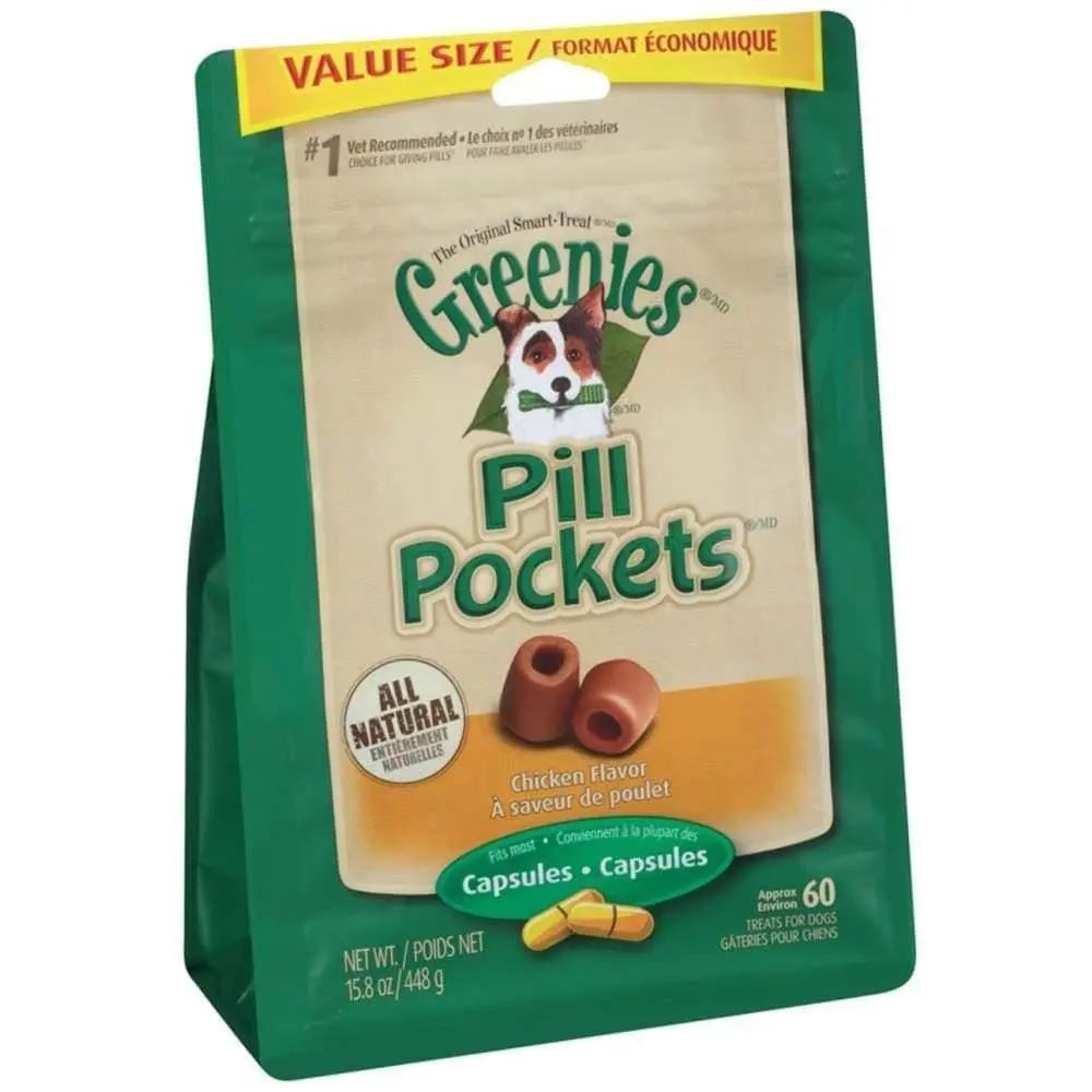 Greenies Pill Pockets Dog Treats Chicken Flavor Capsule Greenies CPD