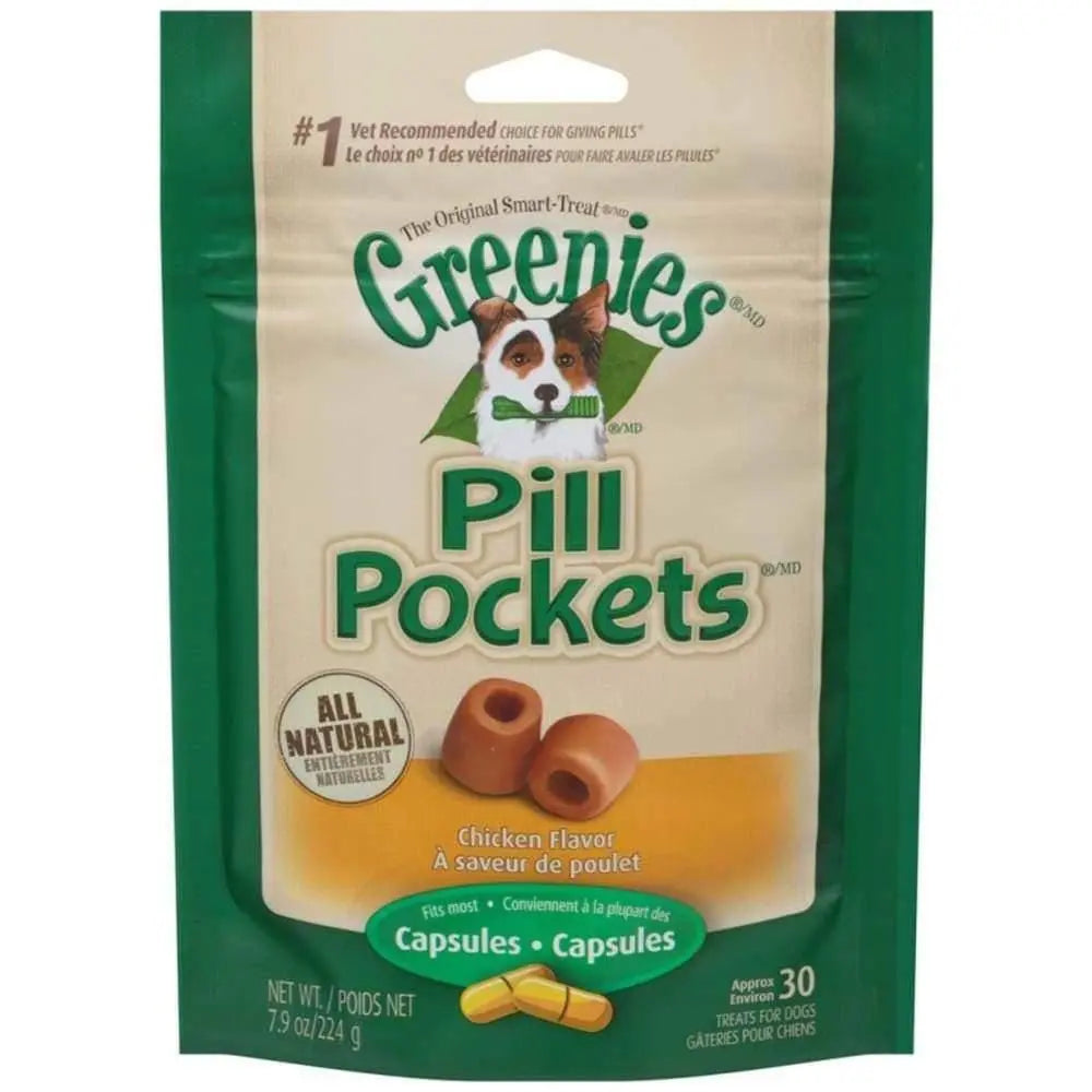 Greenies Pill Pockets Dog Treats Chicken Flavor Capsule Greenies CPD