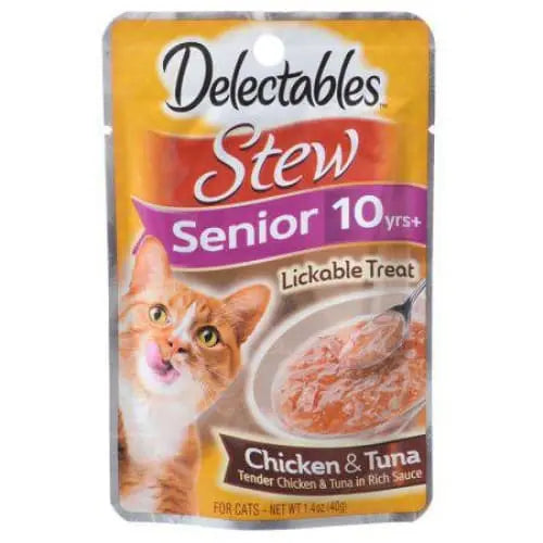 Hartz Delectables Stew Senior Lickable Cat Treats - Chicken & Tuna Hartz