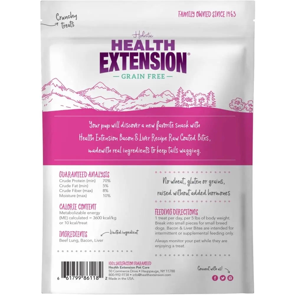 Health Extension Bully Puffs Bacon Dog Treats 5 oz Health Extension