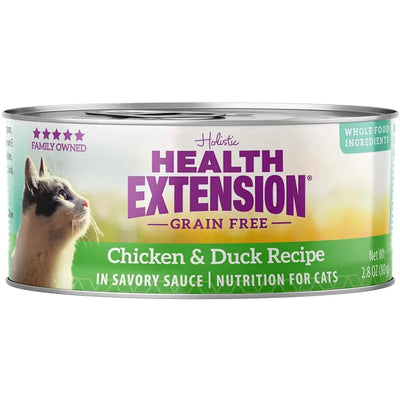 Health Extension Grain Free Chicken / Duck Wet Cat Food 24 / 2.8 oz Health Extension
