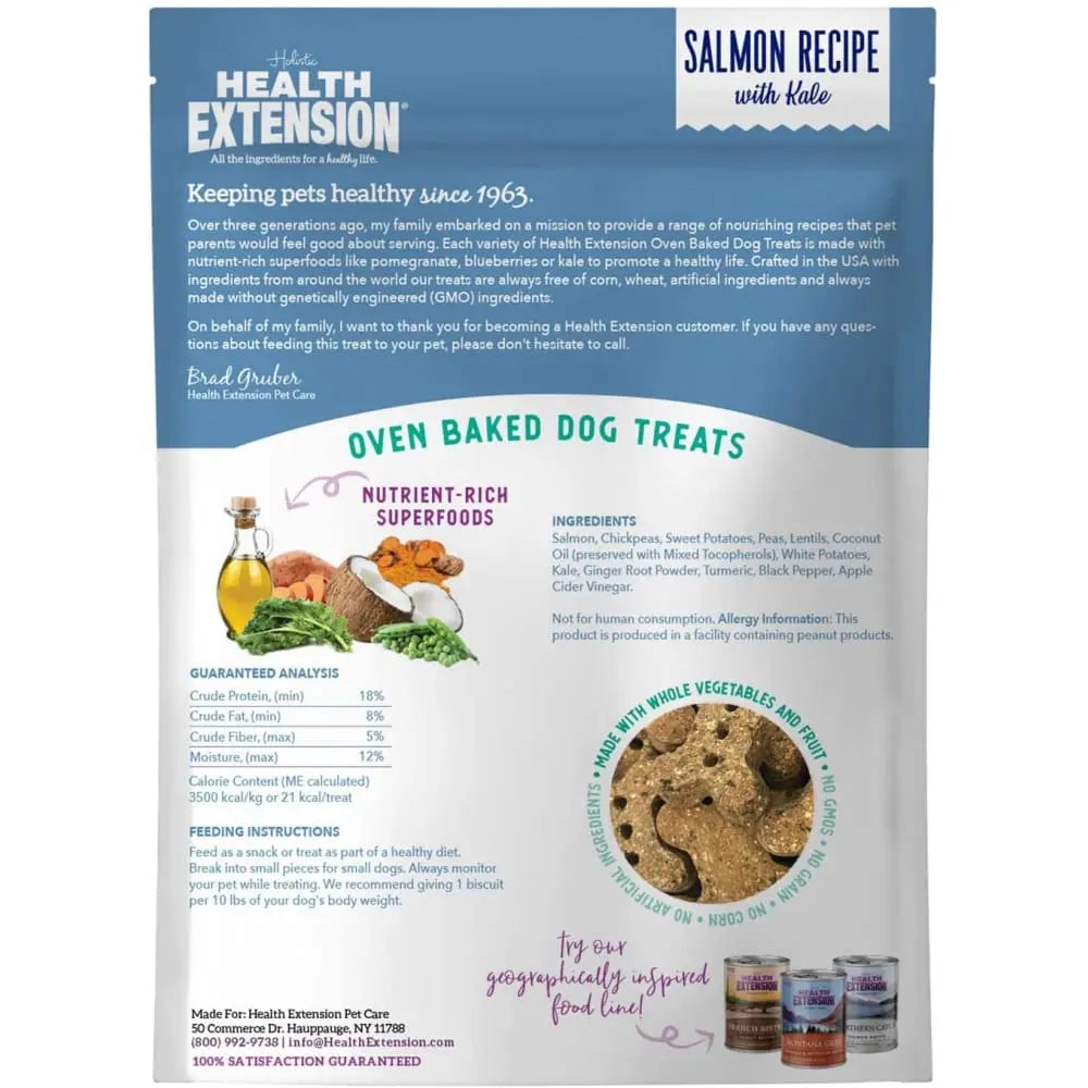 Health Extension Grain Free Salmon / Kale Dog Treat 12 / 6 oz Health Extension