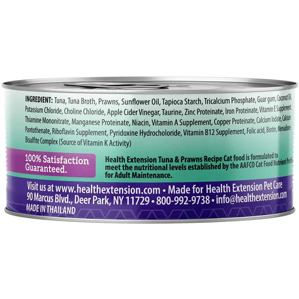 Health Extension Grain Free Tuna and Prawns Canned Cat Food 24 / 2.8 oz Health Extension