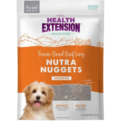 Health Extension Nutra Nuggets Jerky Dog Treats 4.5 oz Health Extension