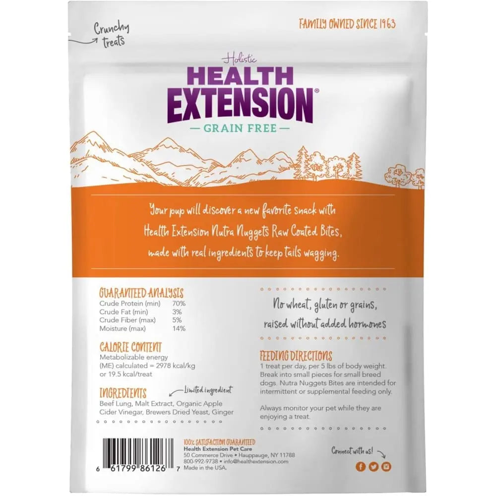 Health Extension Nutra Nuggets Jerky Dog Treats 4.5 oz Health Extension