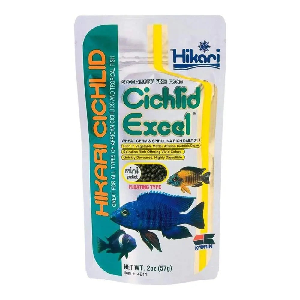Hikari USA Cichlid Excel Pellets Fish Food 1ea/2 oz, Mini Hikari USA