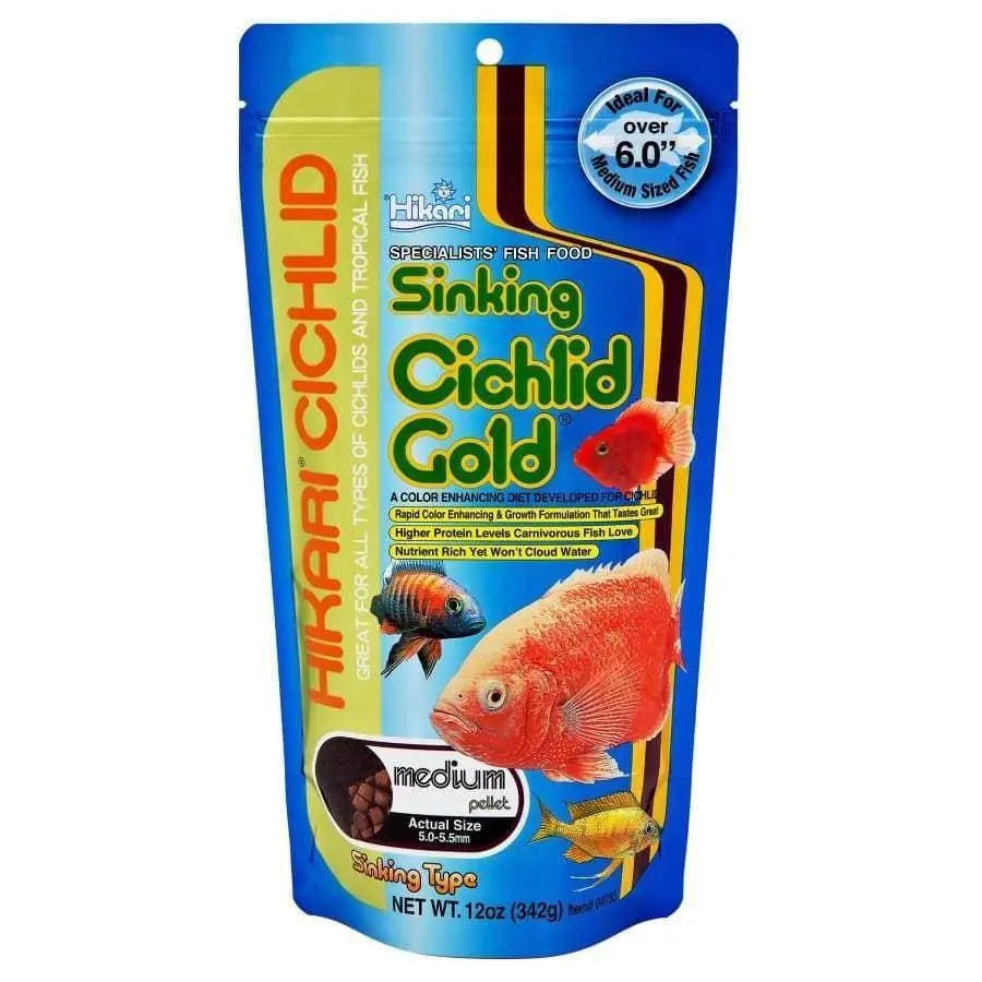 Hikari USA Cichlid Gold Sinking Pellets Fish Food 1ea/12 oz, Medium Hikari USA