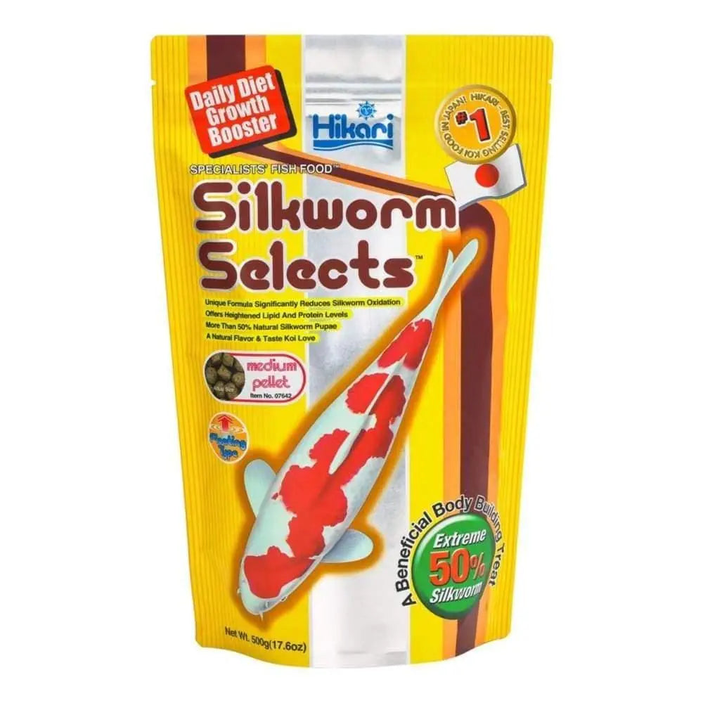 Hikari USA Silkworm Selects Color Boosting Pellet Fish Food for Koi 1ea/17.6 oz, Medium Hikari USA
