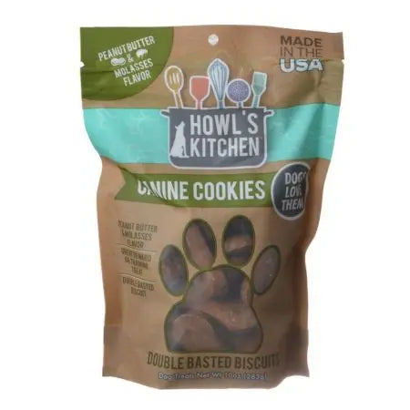 Howl's Kitchen Canine Cookies Double Basted Biscuits - Peanut Butter & Molasses Flavor Howl's Kitchen