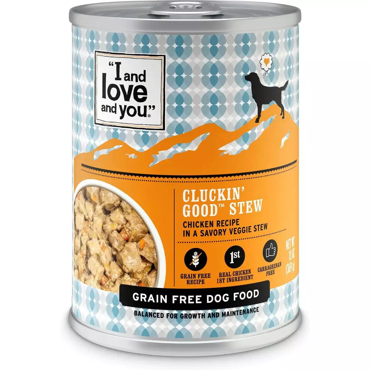 I and Love and You Cluckin' Good Stew Grain-Free Canned Dog Food 13 OZ CAN (12 PACK) I and Love and You