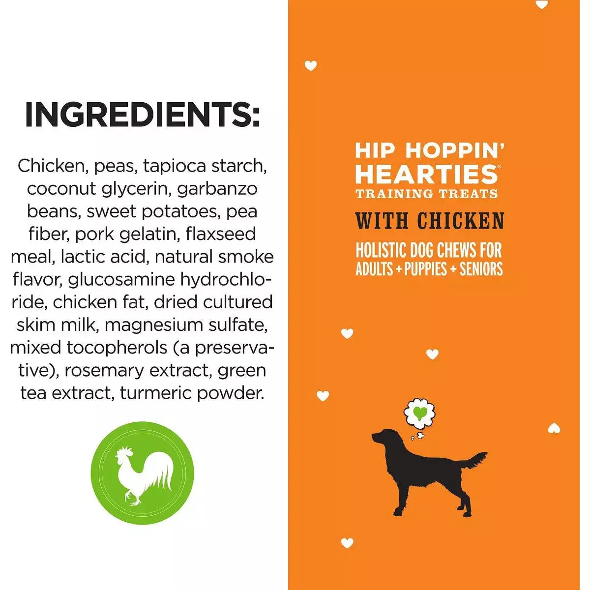 I and Love and You Hip Hoppin' Hearties Grain-Free Chicken Dog Treats 5 oz I and Love and You
