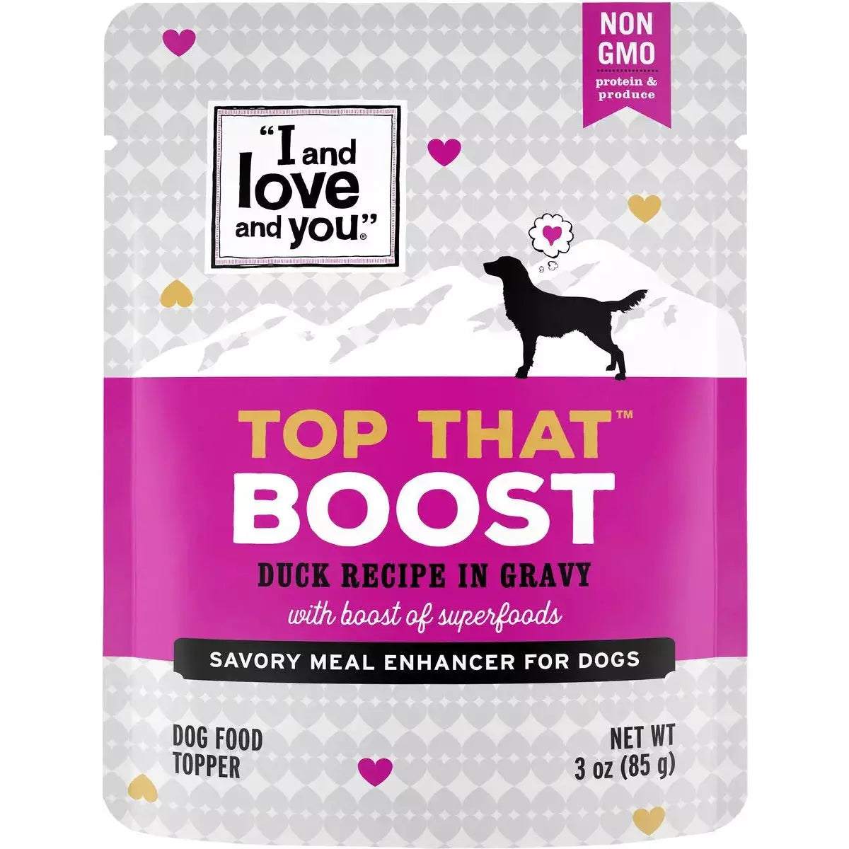 I and Love and You Top That Grain-Free Dog Food Topper 3-oz pouch, case of 12 I and Love and You