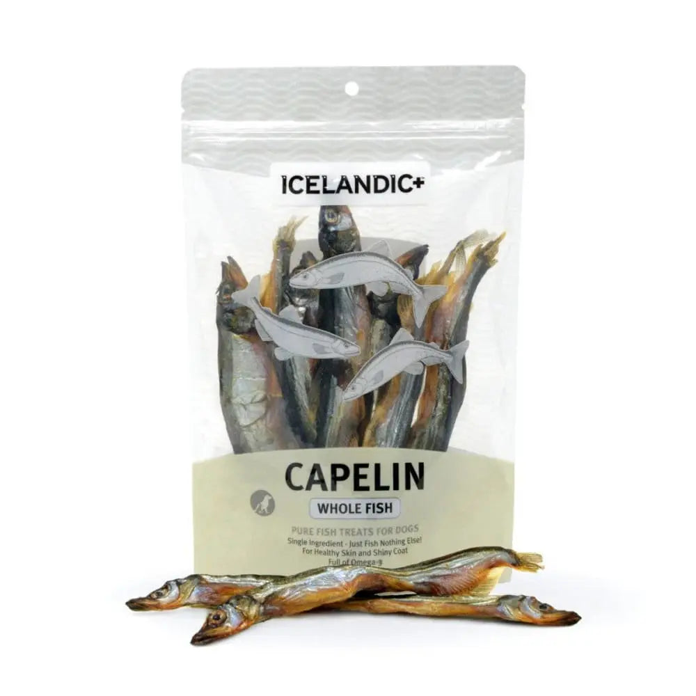Icelandic+ Fish Treat Capelin Whole Fish 2.5oz Bag Icelandic+