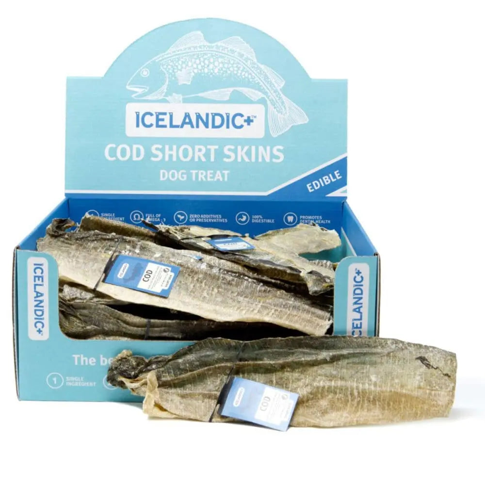 Icelandic+ Short Cod Skin Strips 36 ct Display Icelandic+