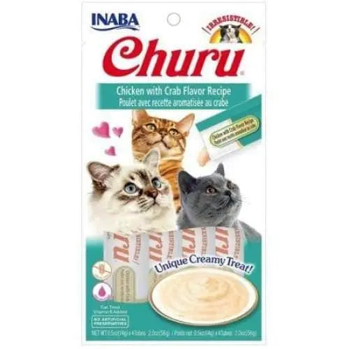 Inaba Churu Chicken with Crab Flavor Recipe Creamy Cat Treat Inaba LMP