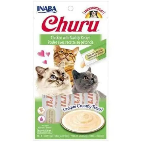 Inaba Churu Chicken with Scallop Recipe Creamy Cat Treat Inaba LMP