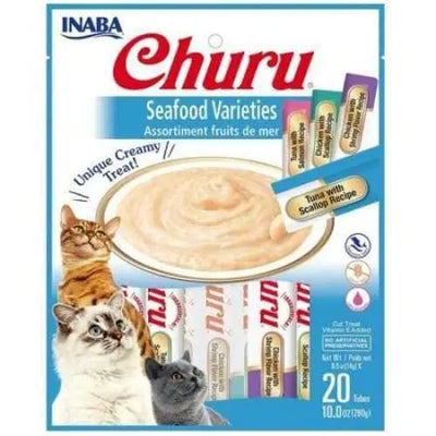 Inaba Churu Seafood Varieties Creamy Cat Treat Inaba LMP