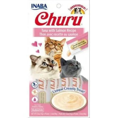 Inaba Churu Tuna with Salmon Recipe Creamy Cat Treat Inaba LMP