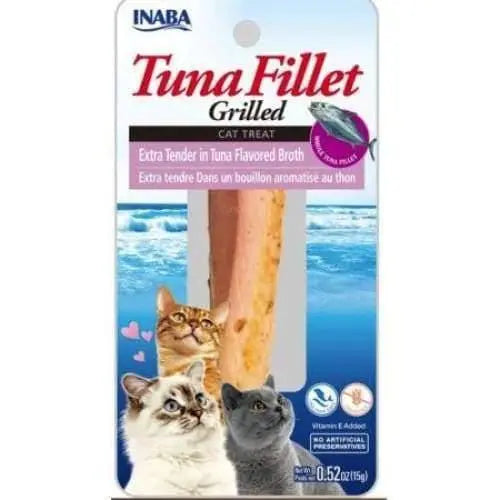 Inaba Tuna Fillet Grilled Cat Treat Extra Tender in Tuna Flavored Broth Inaba LMP
