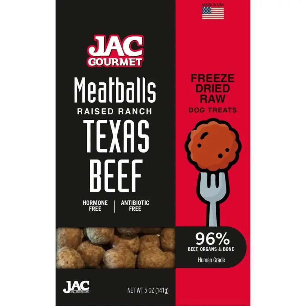 JAC Beef Meatball Treats Freeze Dried 5oz JAC
