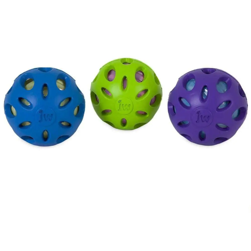 JW® Crackle Heads Crackle Ball Dog Toys Assorted Color Large JW®