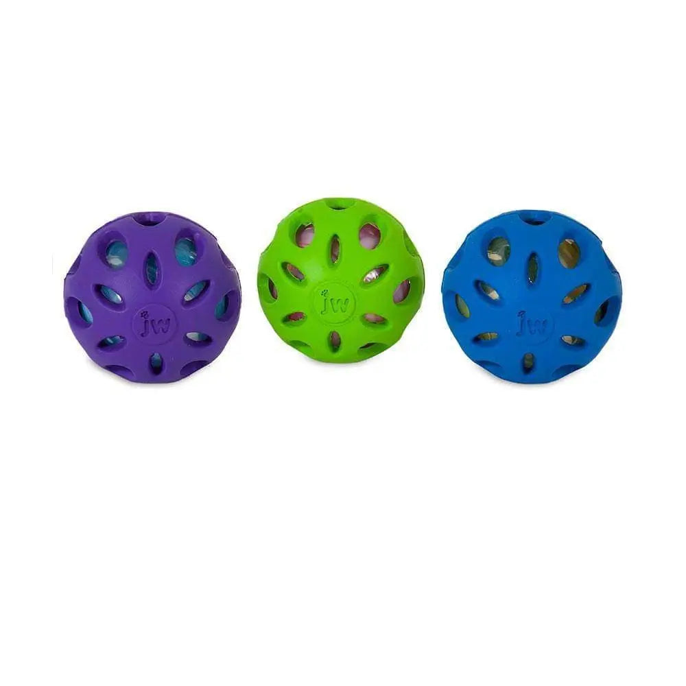JW® Crackle Heads Crackle Ball Dog Toys Assorted Color Medium JW®