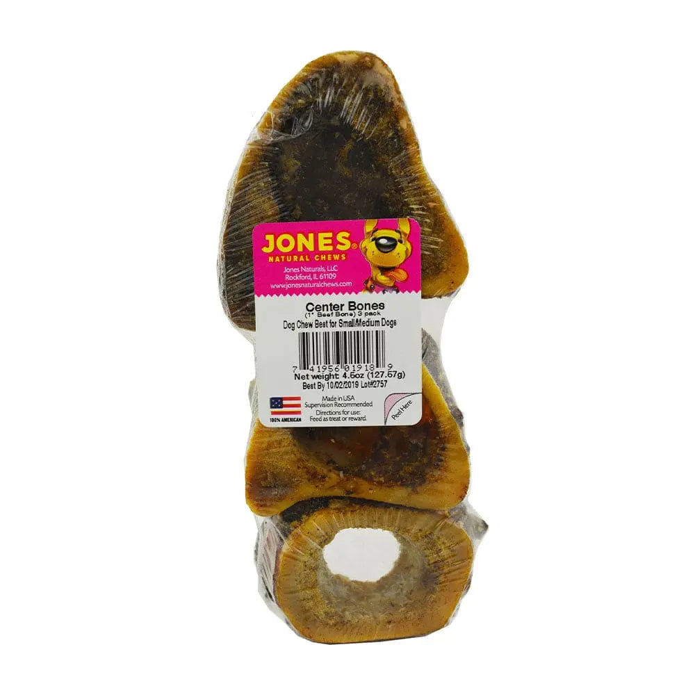 Jones? Beef Center Bone Natural Dog Chews 1 Inch 3 Pack Jones? Natural Chews