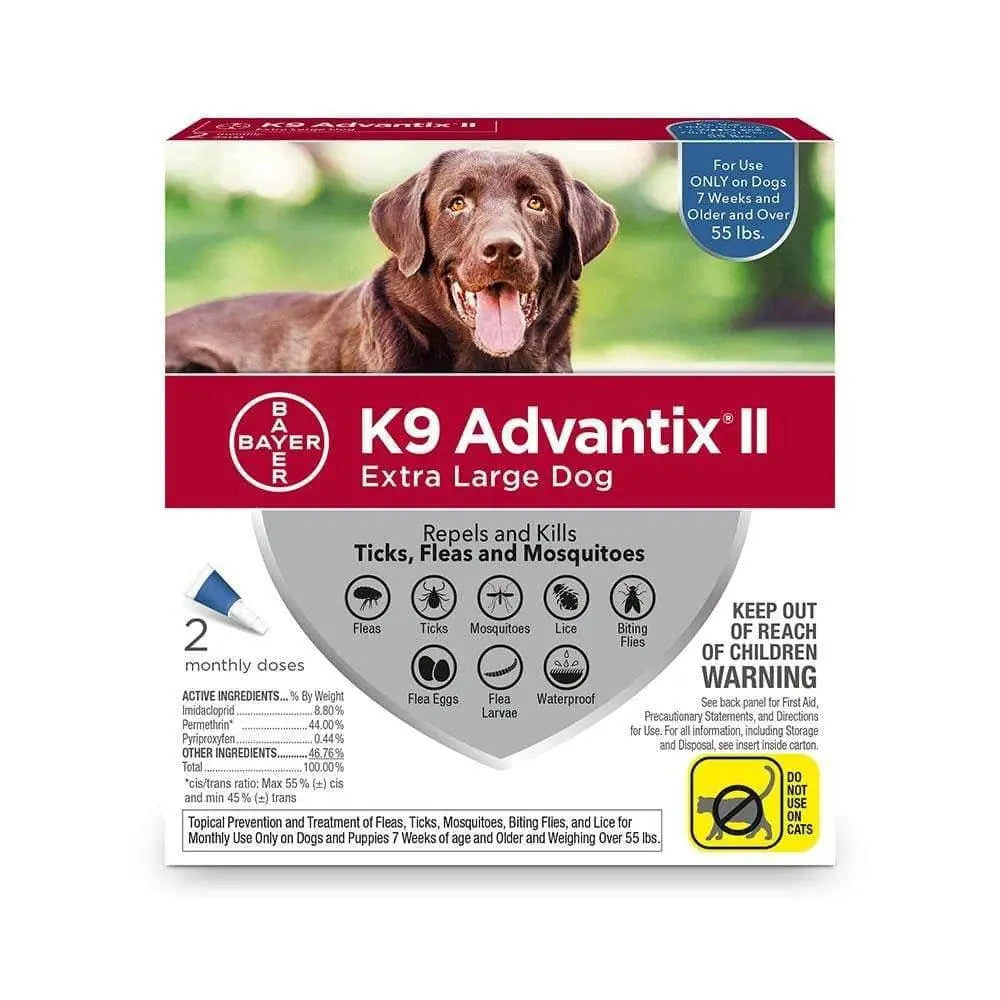 K9 Advantix® II Flea & Tick Treatment for Extra Large Dog 2 Dose K9 Advantix® II