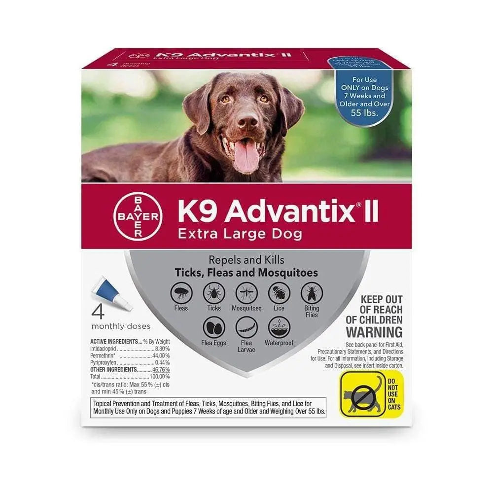 K9 Advantix® II Flea & Tick Treatment for Extra Large Dog 4 Dose K9 Advantix® II