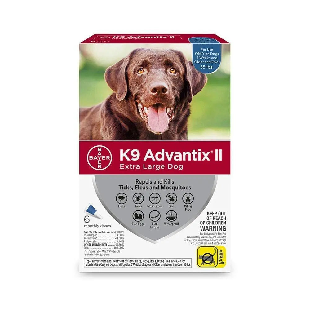 K9 Advantix® II Flea & Tick Treatment for Extra Large Dog 6 Dose K9 Advantix® II
