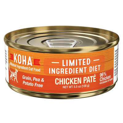 KOHA Limited Ingredient Diet Chicken Pâté for Cats 5.5 oz Cans Case of 24 KOHA