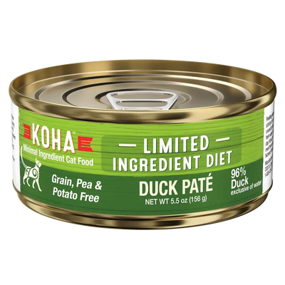 KOHA Limited Ingredient Diet Duck Pâté Cat Wet Food 5.5 oz Cans Case of 24 KOHA