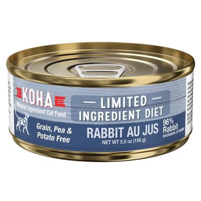 KOHA Limited Ingredient Diet Rabbit Au Jus Wet Cat Food 3oz Cans Case of 24 KOHA